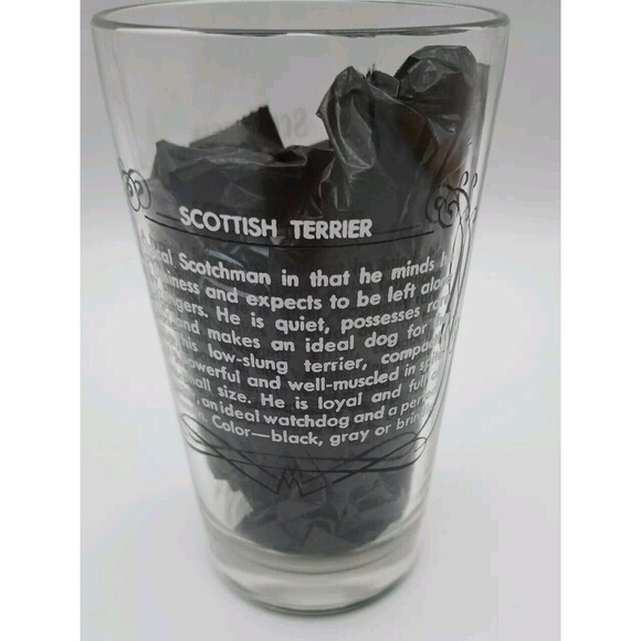 1960's Vintage Scottish Terrier 5" Tall Drinking Glass Highball Bar - Picture 3 of 6